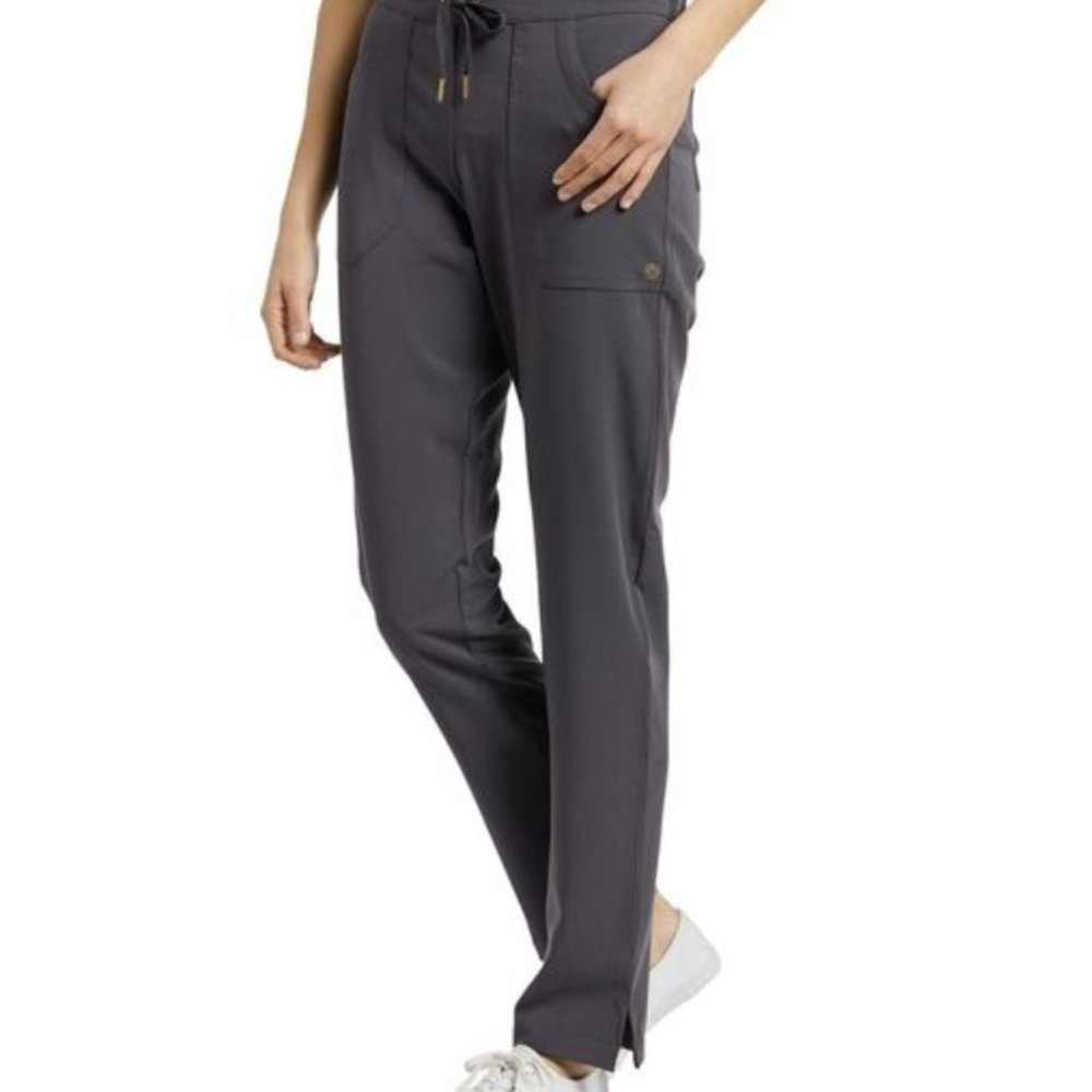 Grey, XS-Marvella by White Cross Women's Soft Drawstring Straight Leg Scrub Pant